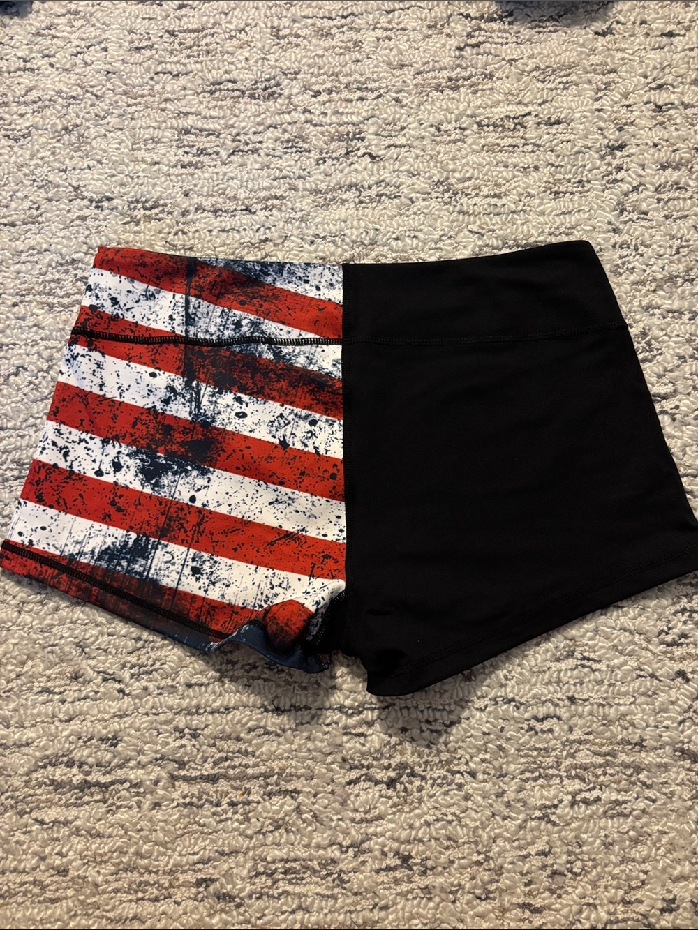 Born Primitive Black & Red Striped Bike Shorts
